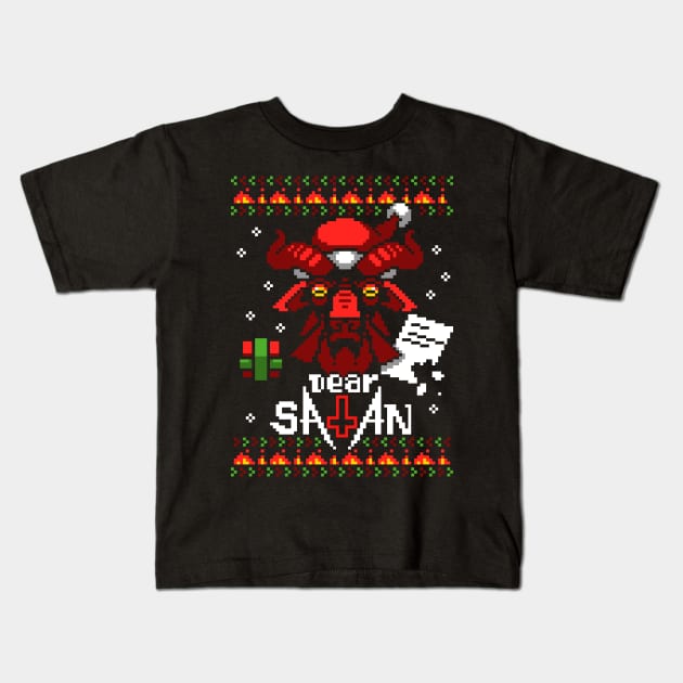 Ugly Satan Kids T-Shirt by TheTeenosaur